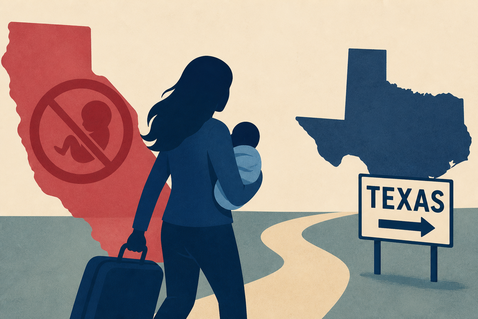 Surrogate mother flees to Texas with baby Gabriel to avoid abortion