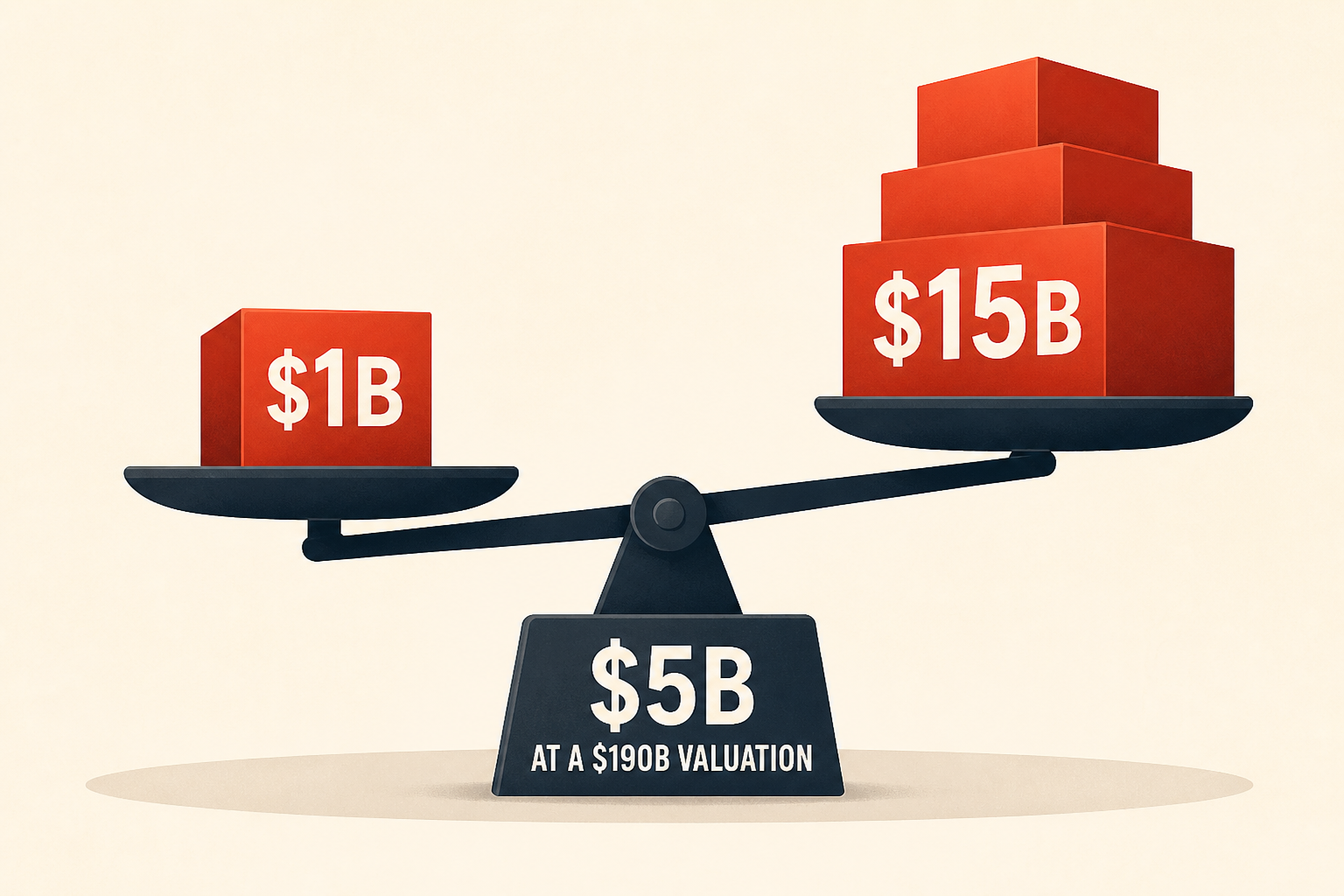 Databricks wanted to raise $1B, investors wanted $15B. It settled on $5B at a $190B valuation.