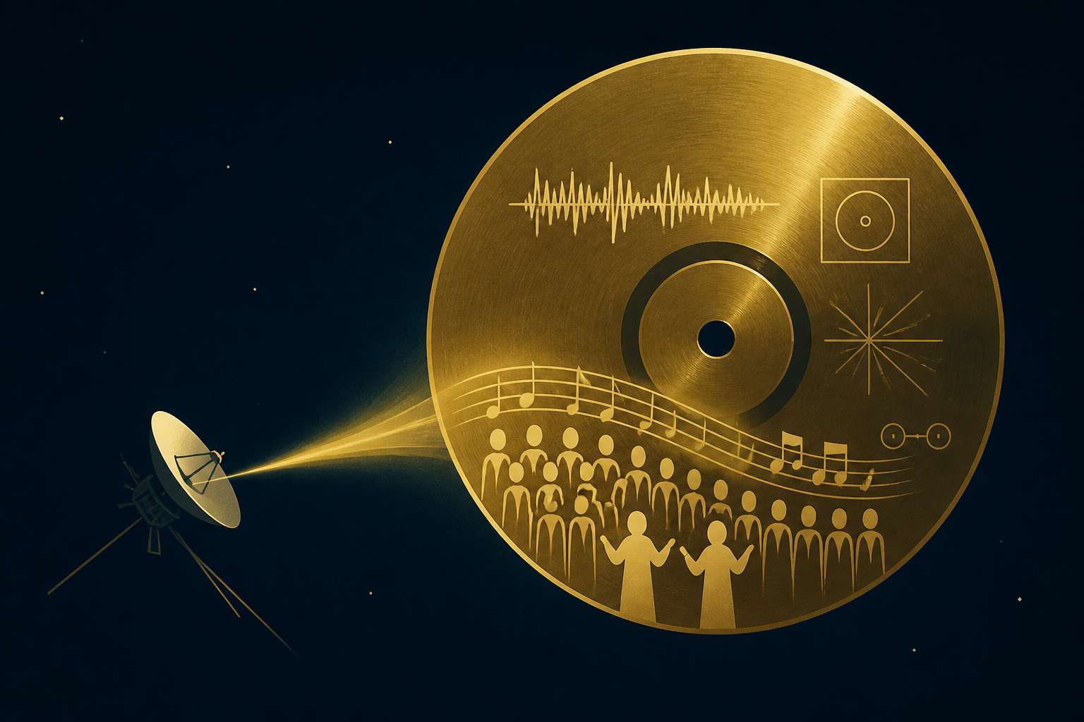 Of the 27 songs NASA sent into space aboard the Voyager Golden Record in 1977, one is a Georgian song called Chakrulo, sung by two soloists over a full choir in harmonies tuned to intervals that don't
