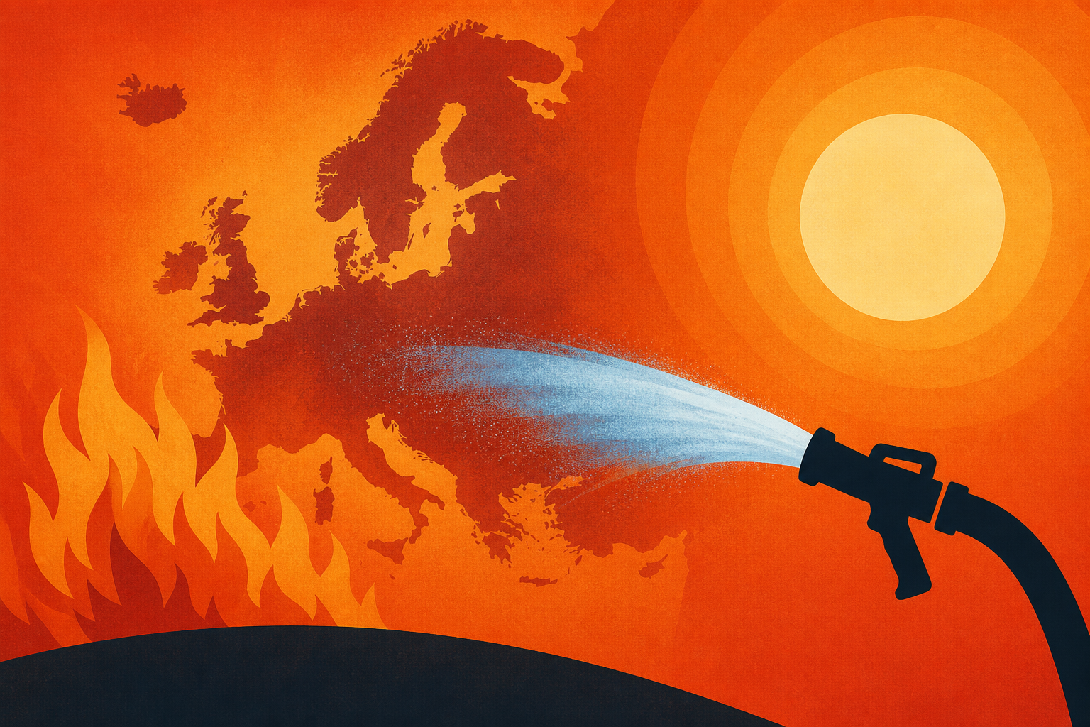 Firefighters battle fires across Europe as the region faces record heat