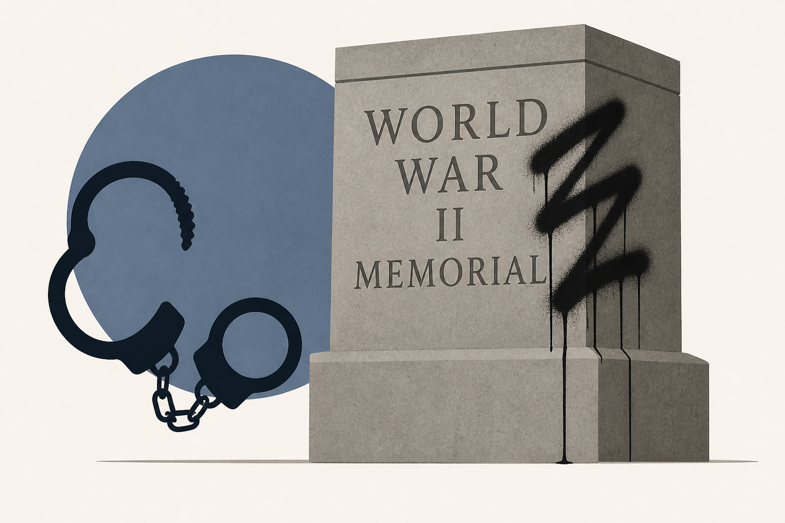 Woman arrested after second world war memorial in DC vandalized