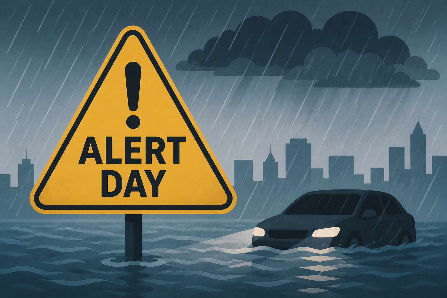 Alert Day: Intense downpours, flooding concerns possible for morning rush