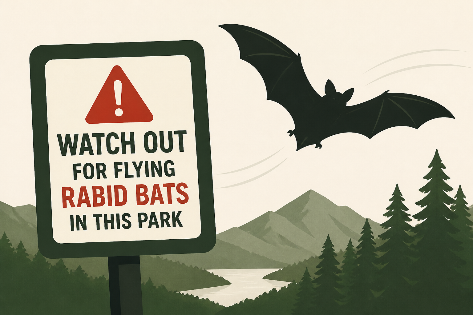 Rangers warn visitors to watch out for flying rabid bats at one National Park
