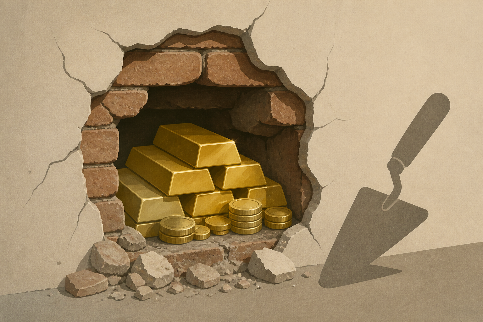 Builders unearth €9m gold loot sealed in walls of Belgian property