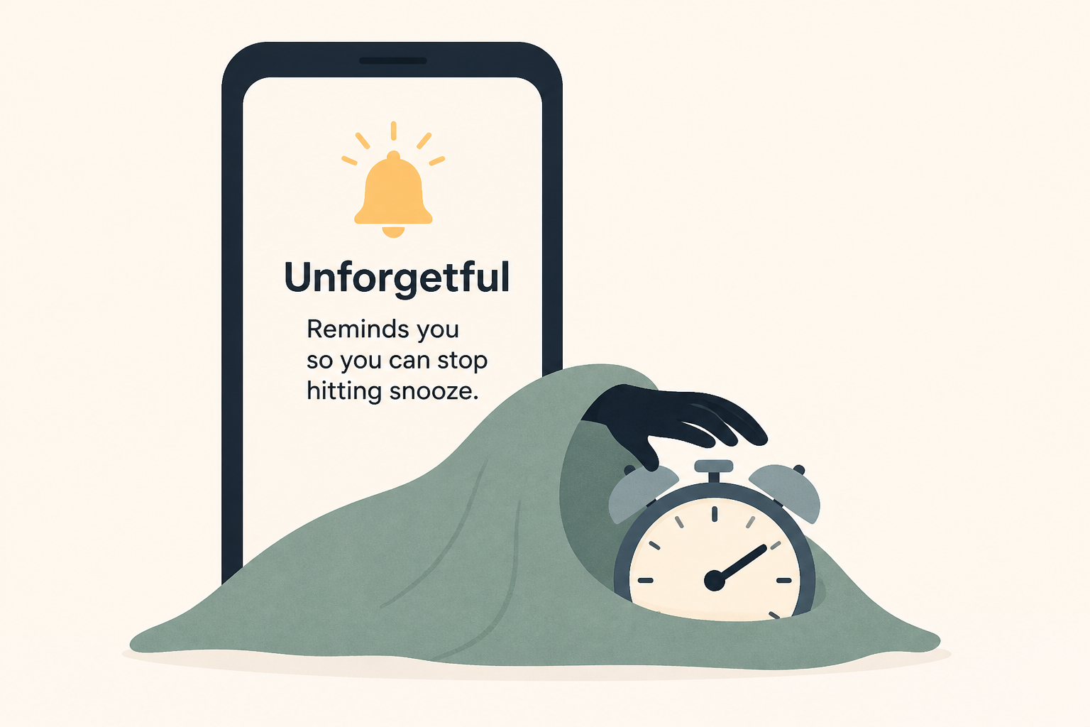 Unforgetful is a new reminders app for people who can't stop hitting snooze