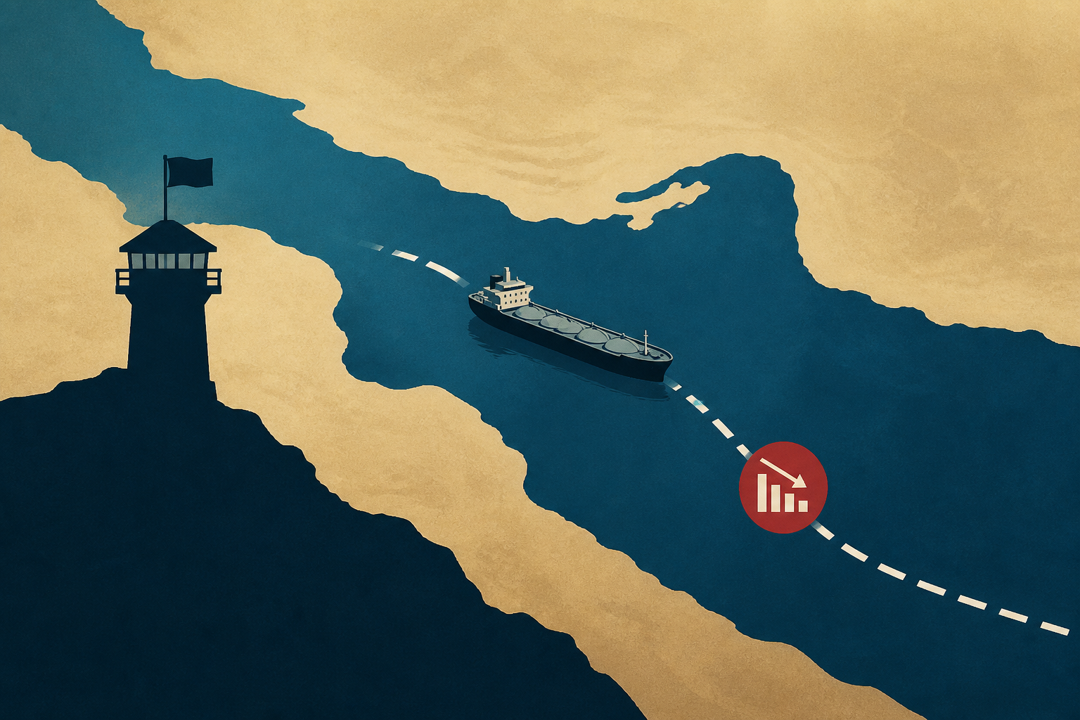 Who controls the Strait of Hormuz, where traffic declined amid the Iran war
