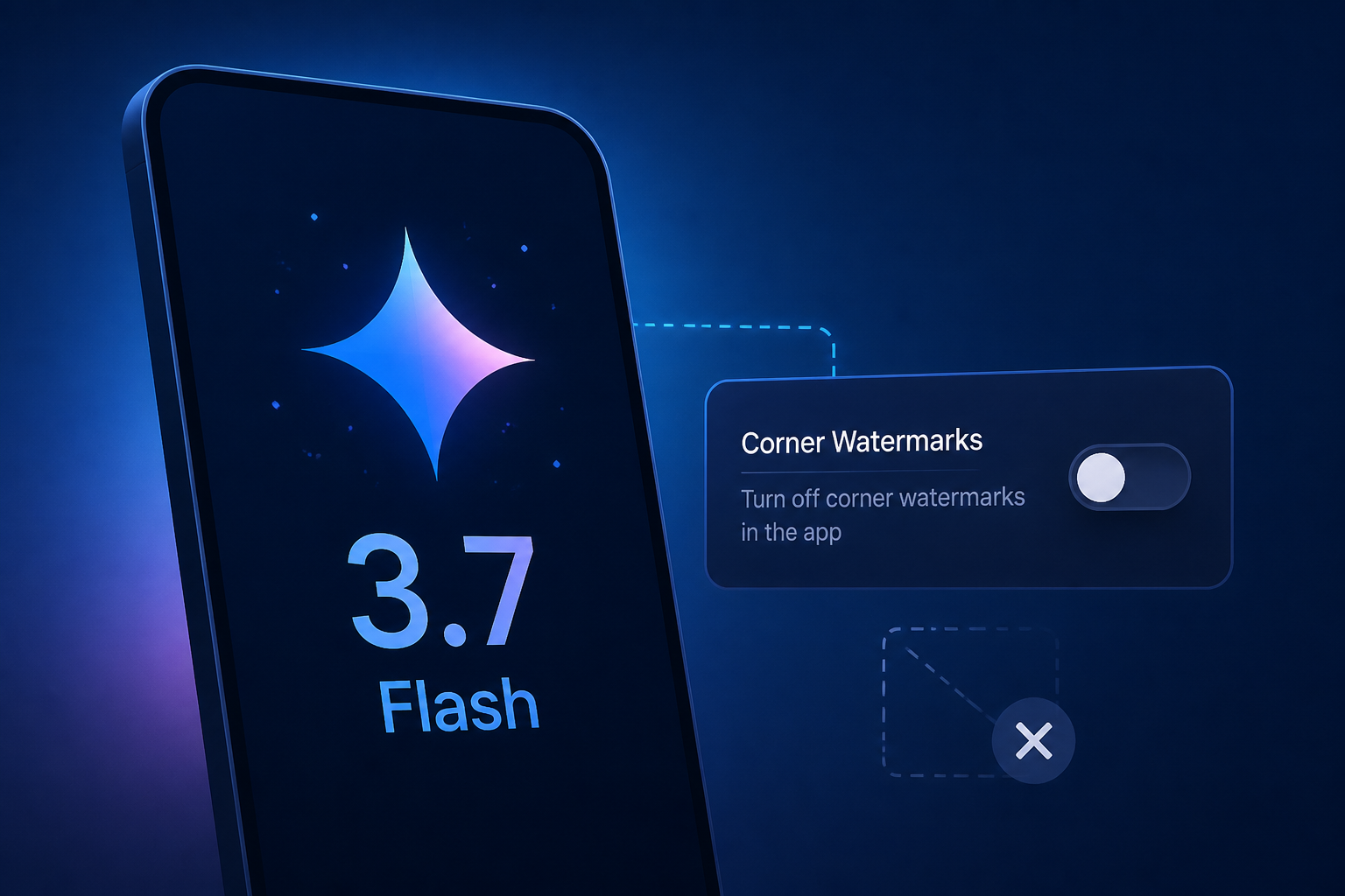 Gemini app gets 3.7 Flash, setting to turn off corner watermarks