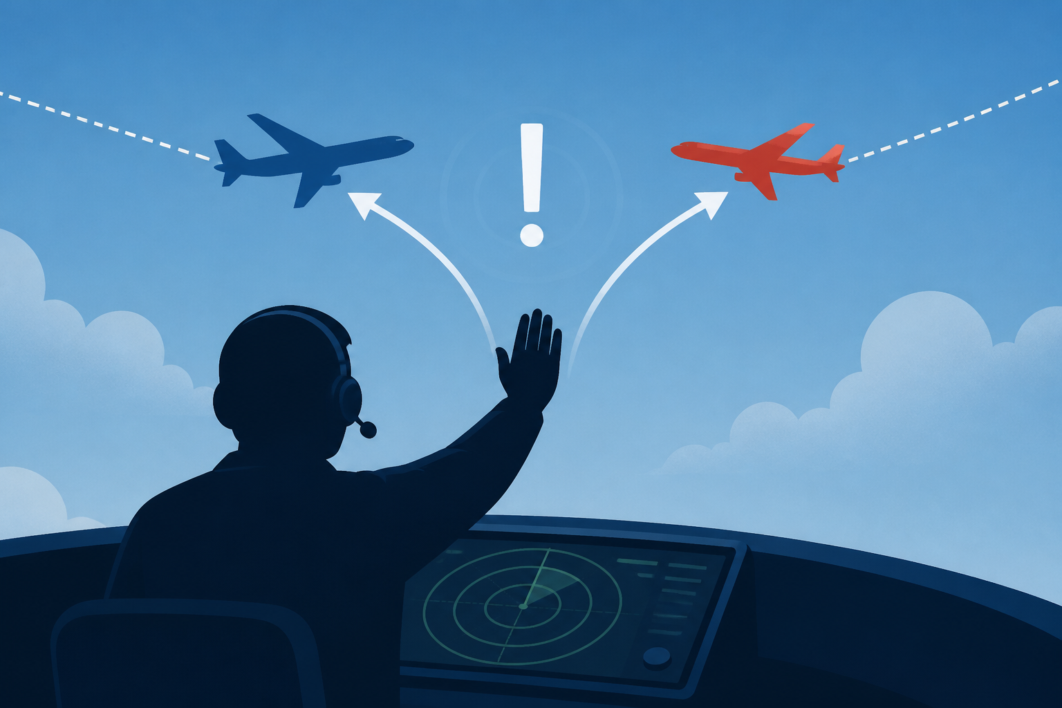 Air traffic controller prevents a disaster between 2 planes