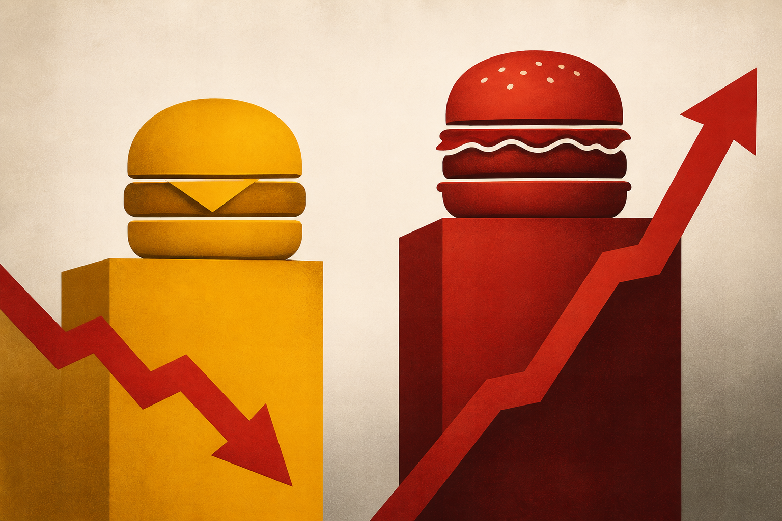 The burger wars are heating up as McDonald's loses ground to an old rival