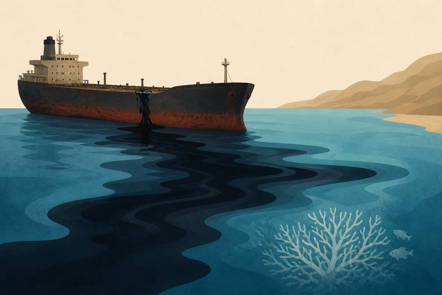Abandoned Russian tanker leaking oil off Oman coast, threatening environmental disaster