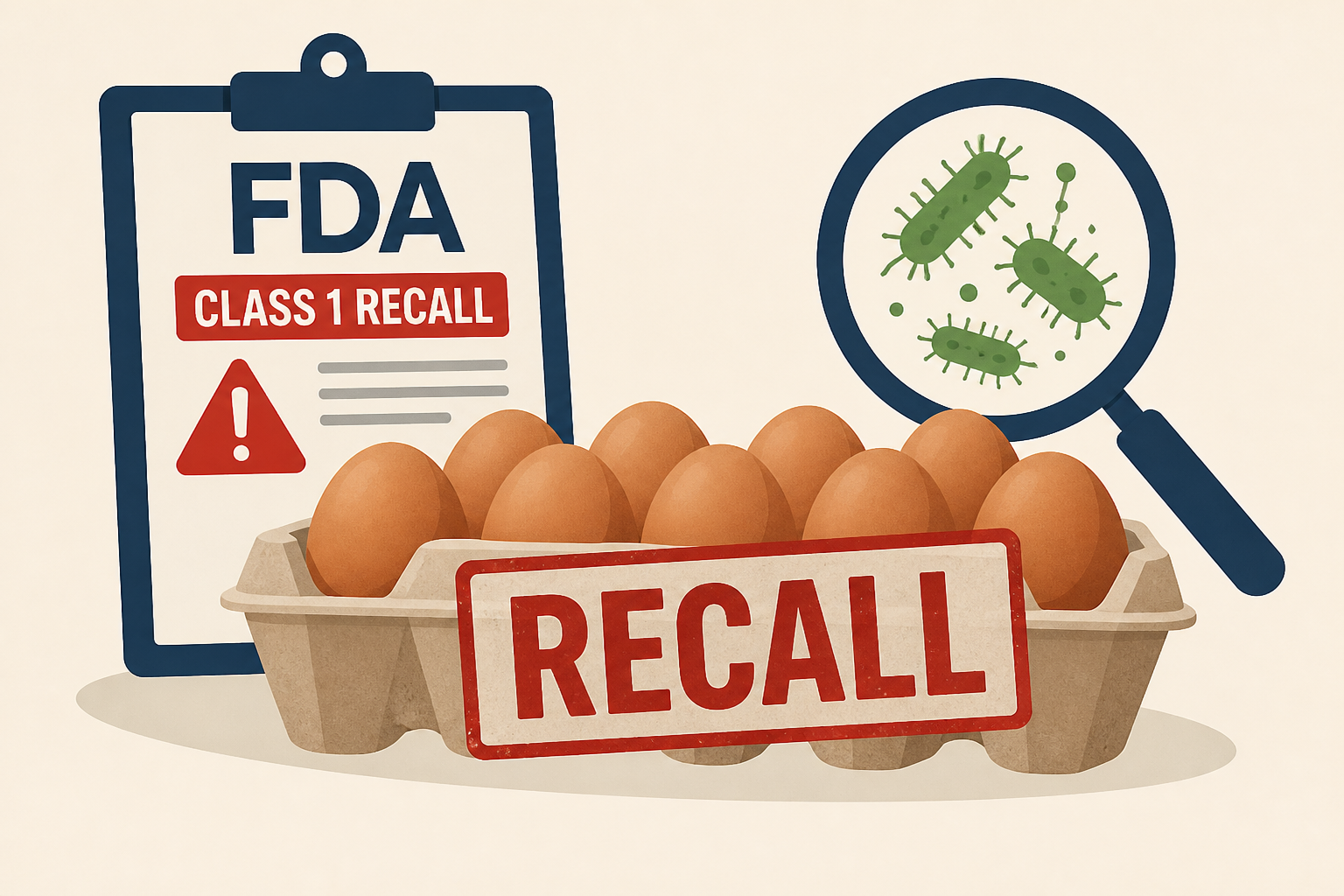 FDA Declares Class 1 Recall as 19 Million Eggs Pulled Over Salmonella Risk: See Full List