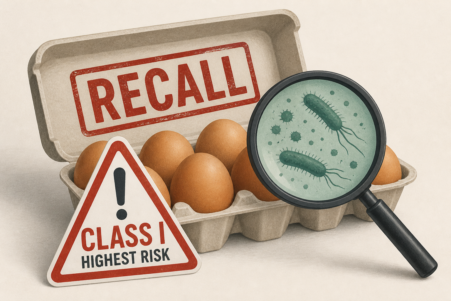 Egg recall over salmonella risk upgraded to Class I with dozens of cases