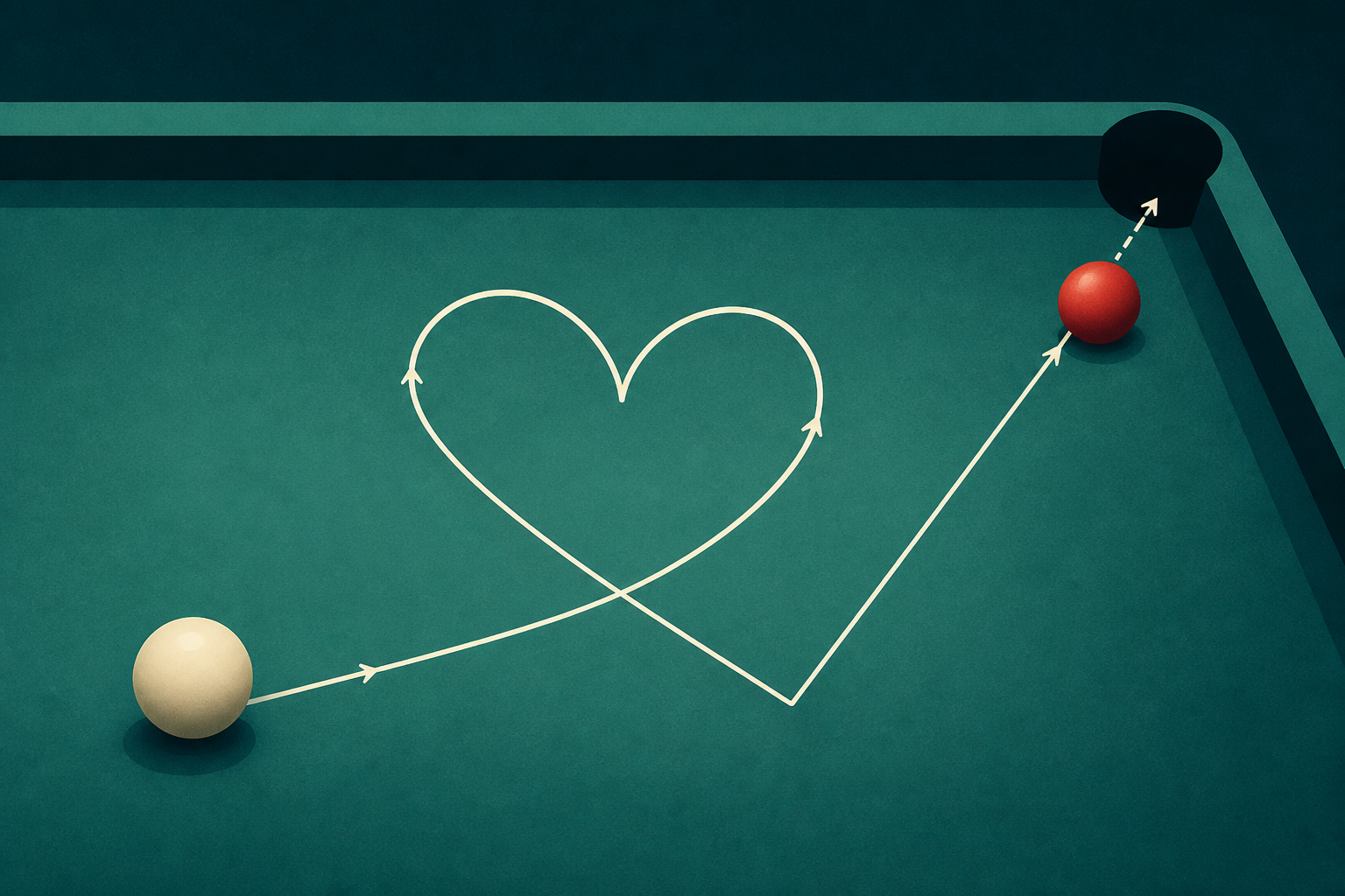 What the mathematics of billiards can tell us about loving and letting go