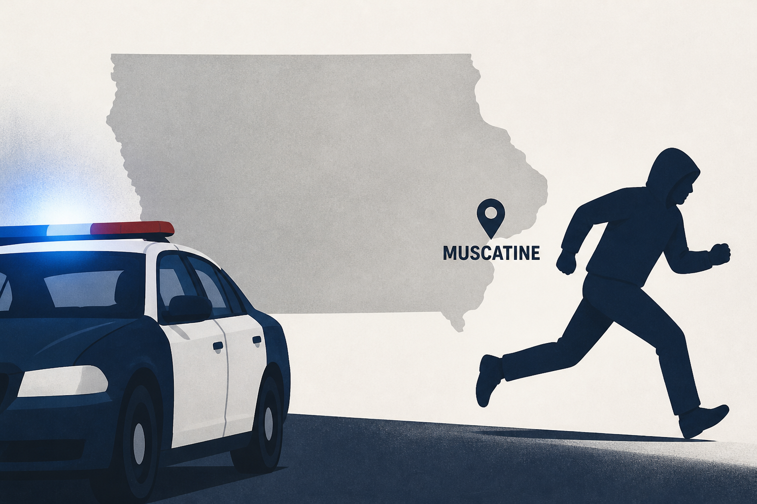 Police: Suspect at large after Muscatine officer shot