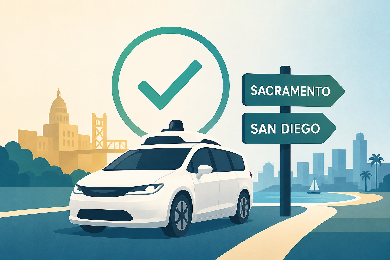 Waymo Receives Permission To Offer Rides In Sacramento And San Diego