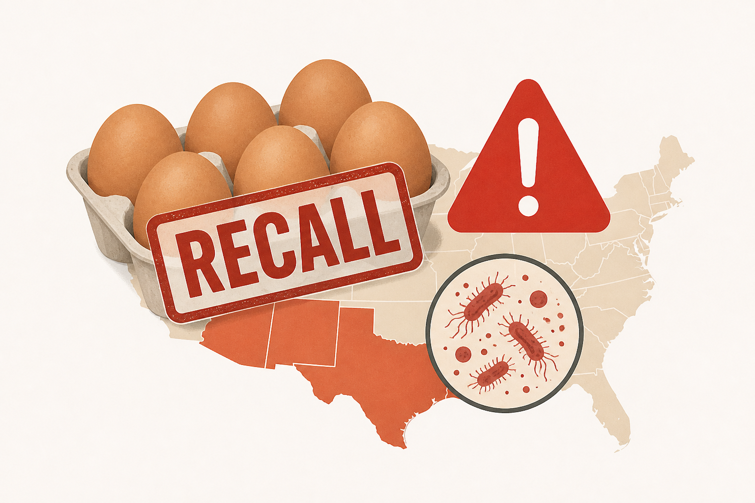 Massive egg recall in US south and south-west due to salmonella outbreak