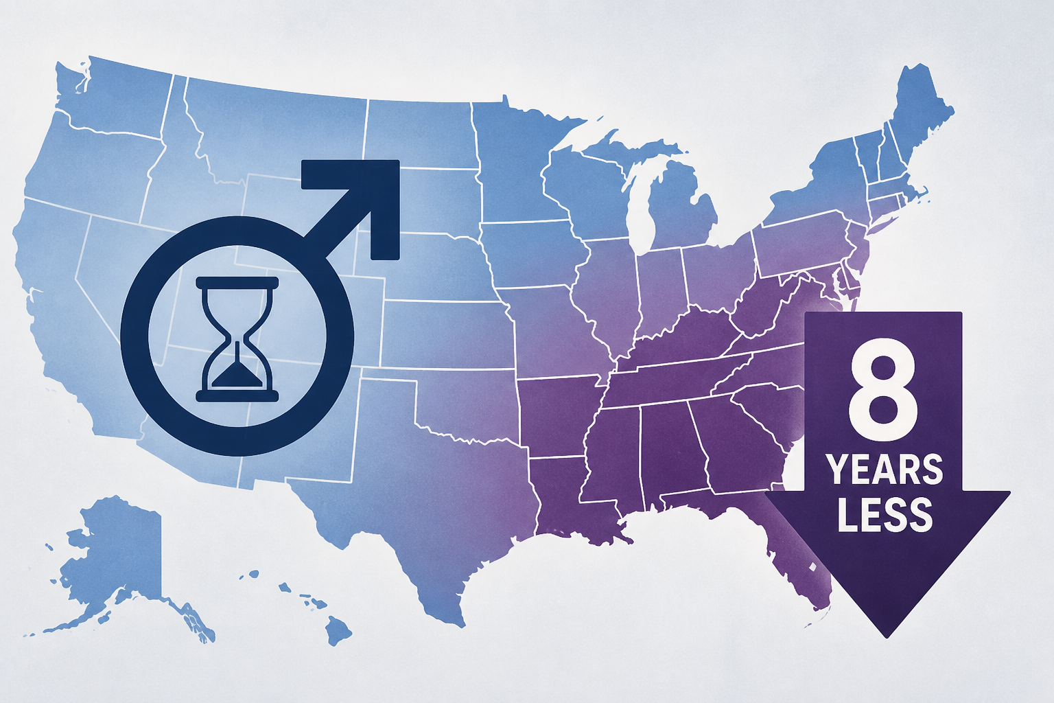 CDC Map Shows States Where Men Have Nearly 8 Years Less Life Expectancy