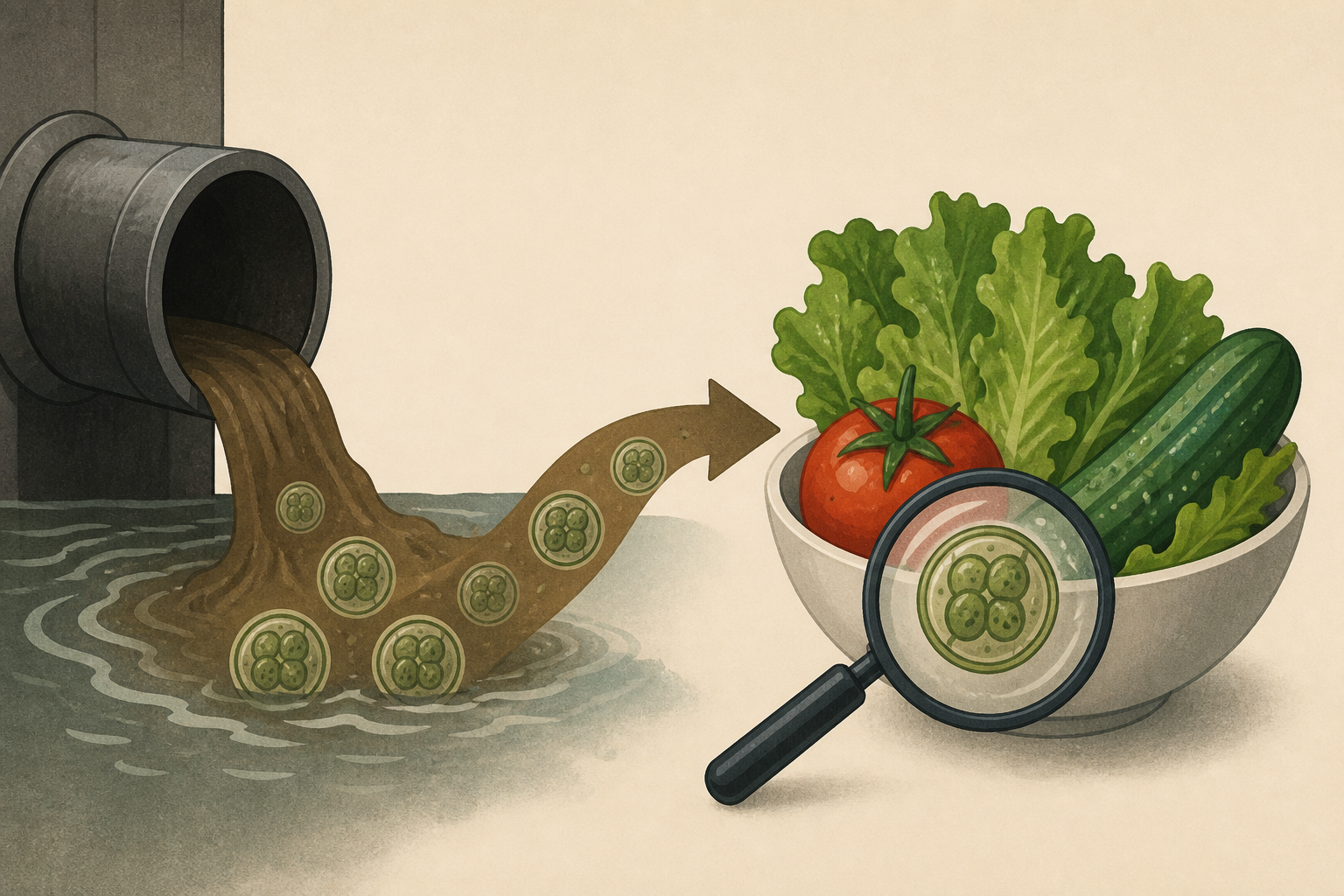 Cyclospora spreads through human waste - so how did it get on food?