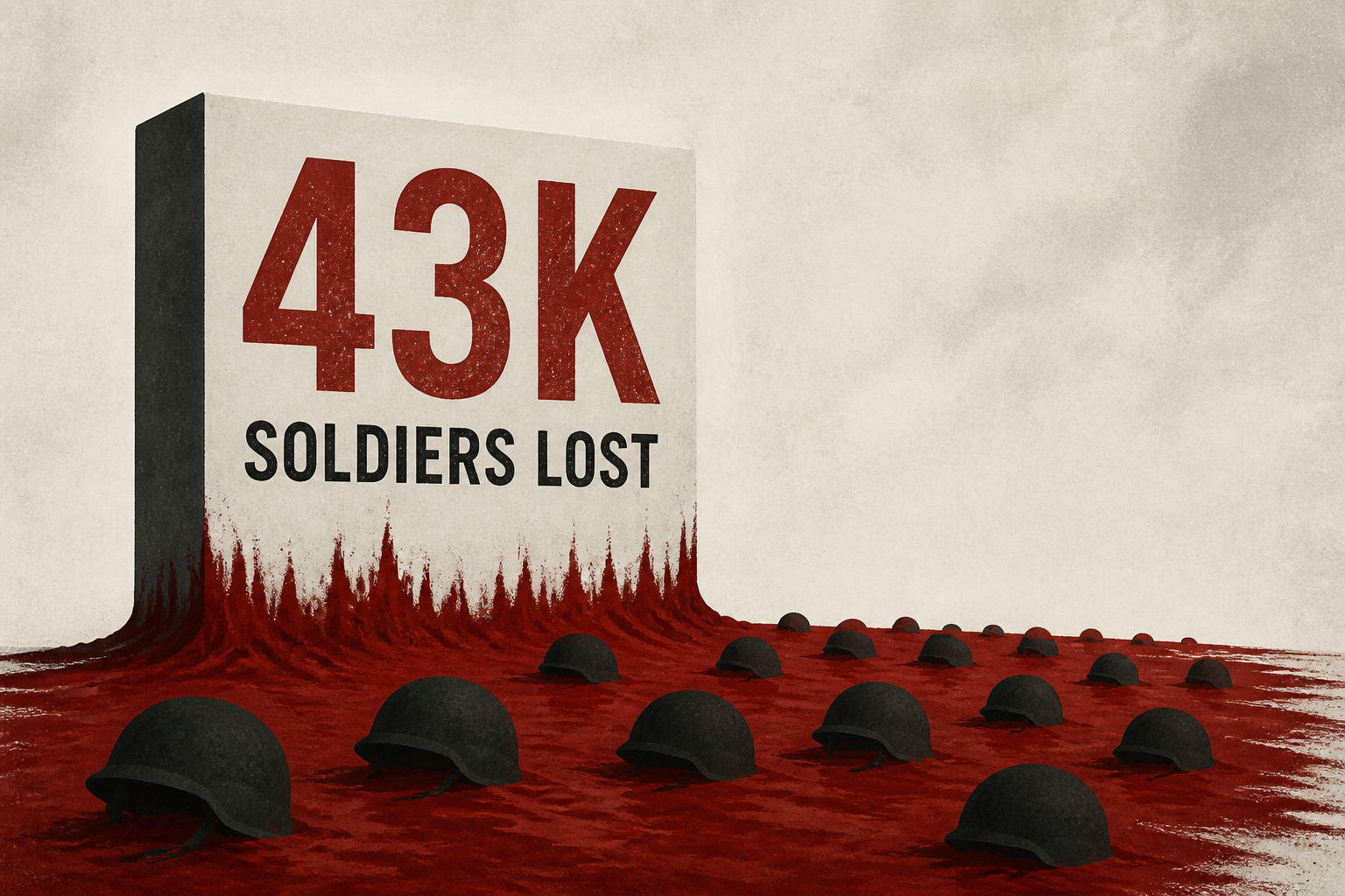 Putin loses 43K soldiers in Ukraine in one of war's bloodiest months