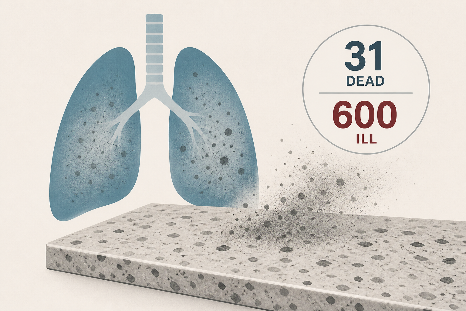 31 dead, nearly 600 ill due to lung disease linked to stone countertop exposure: study