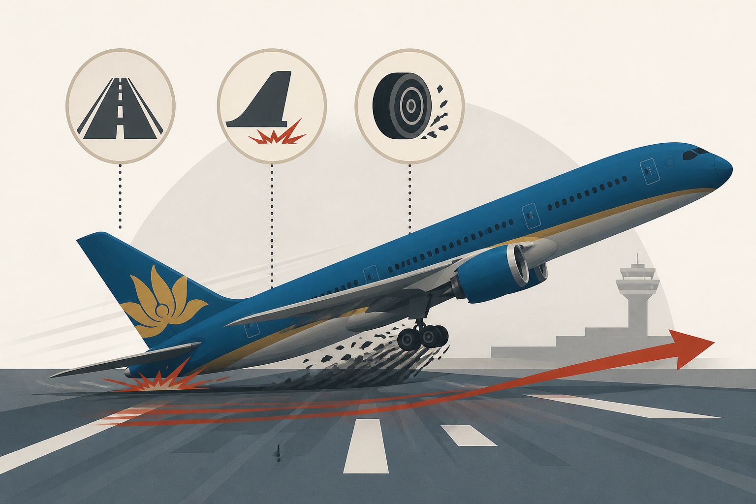 Vietnam Airlines Boeing 787 Suffers Botched Takeoff In Munich: Runway Overrun, Tail Strike, Shredded Tires