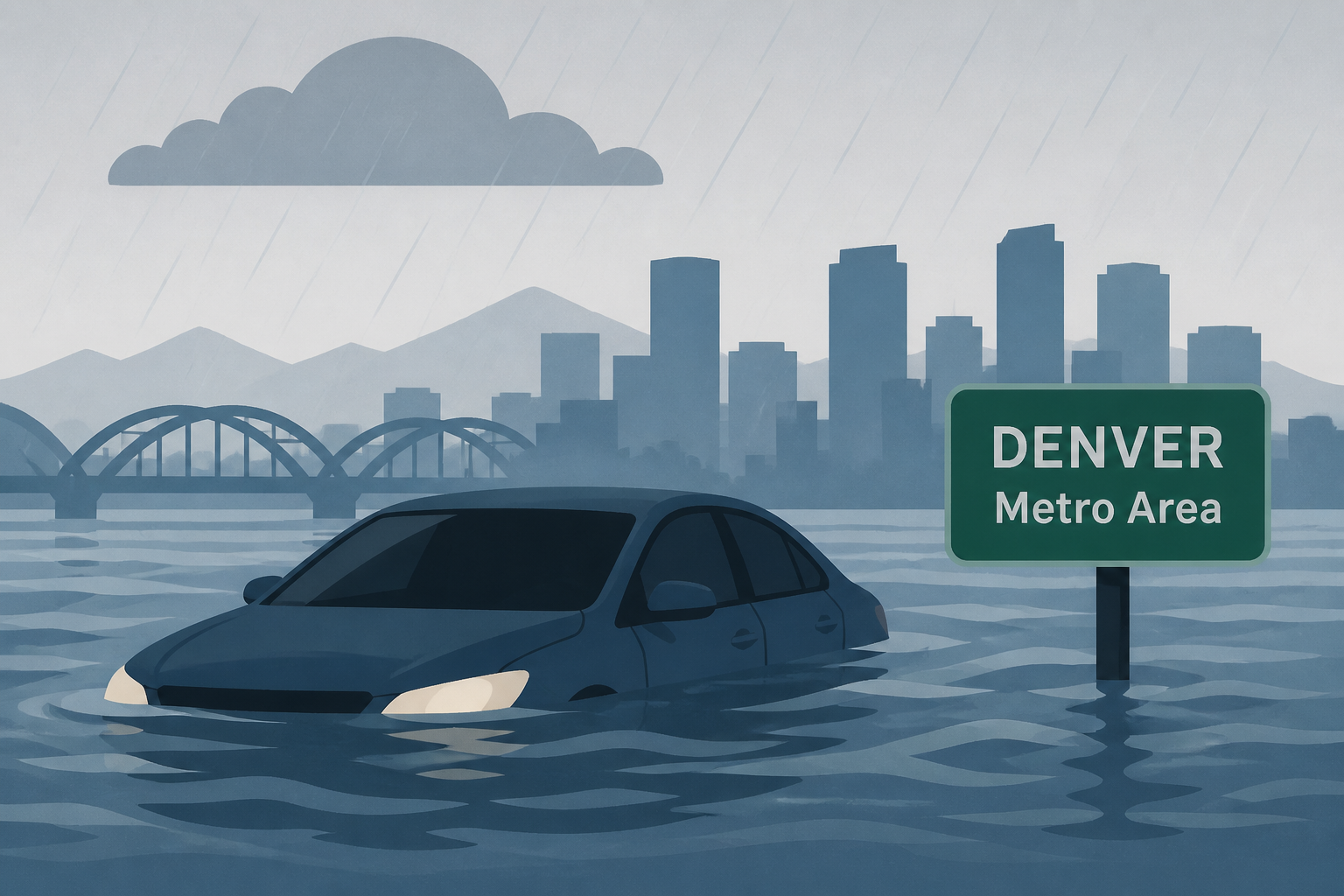 Drivers in Denver metro area become stranded in flood waters