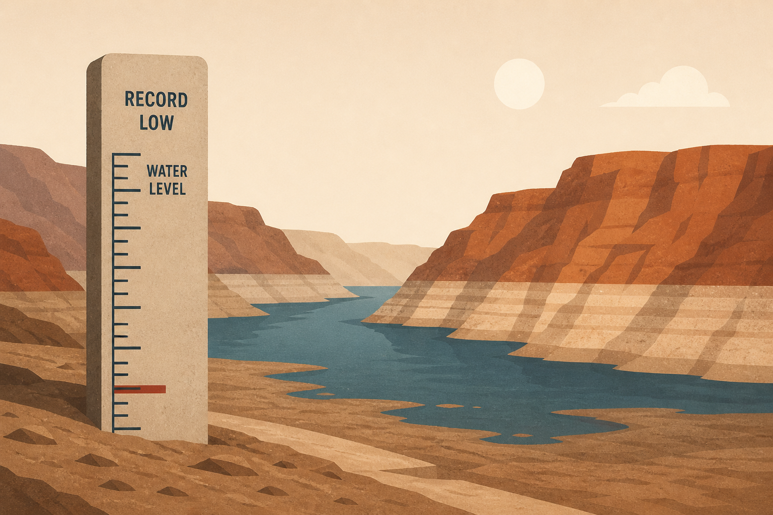 Lake Powell and Lake Mead water levels hit record lows