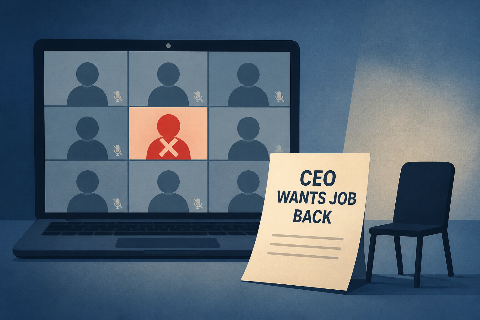 The CEO who fired 900 people on Zoom just before Christmas wants his job back