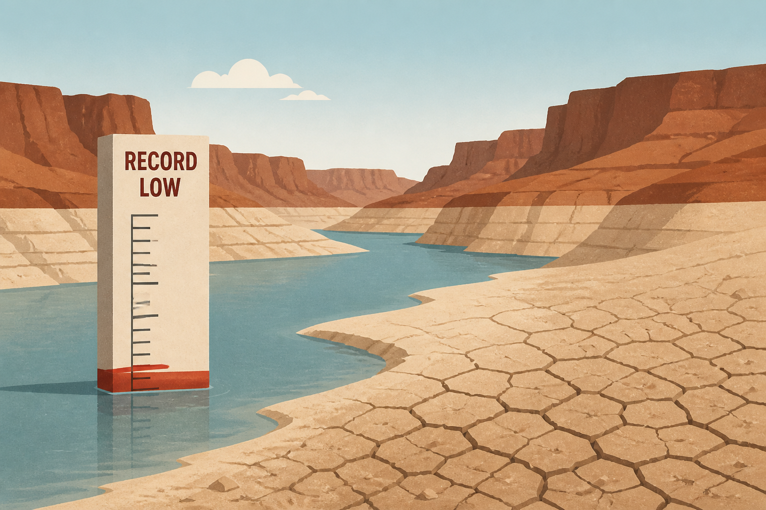 Lake Powell, the vital reservoir for the Southwest, hits record low