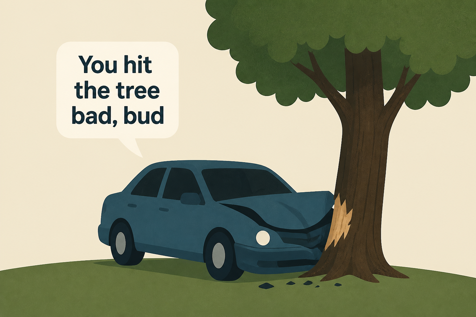 'You hit the tree bad, bud'