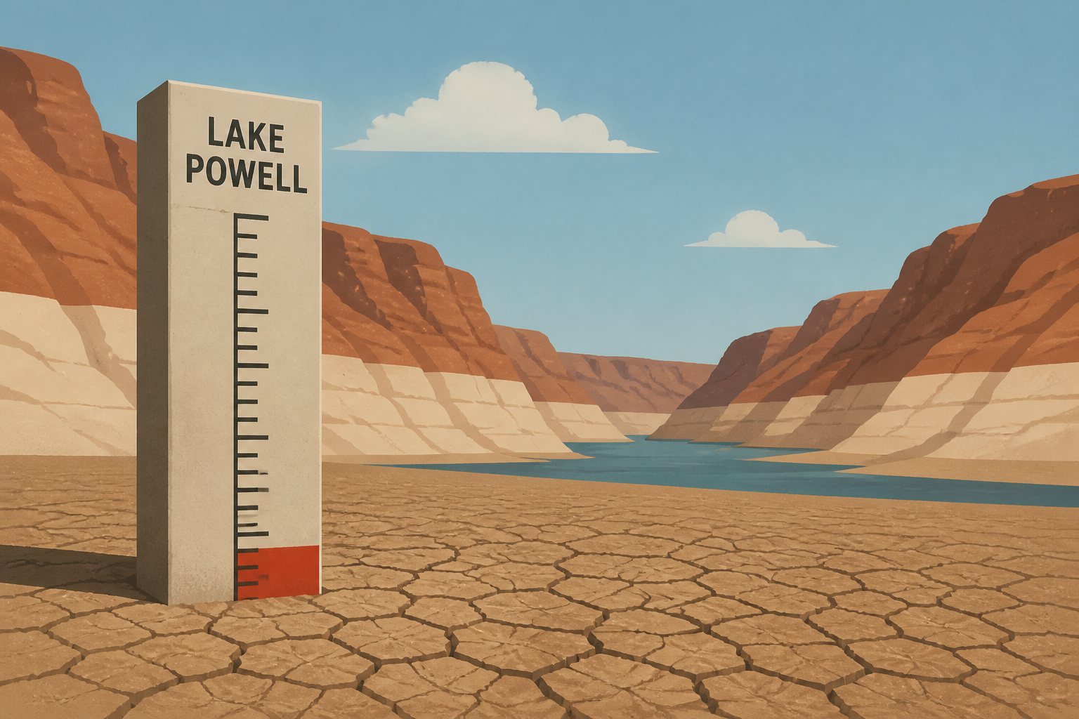 Lake Powell, nation's second-largest reservoir, hits record-low level