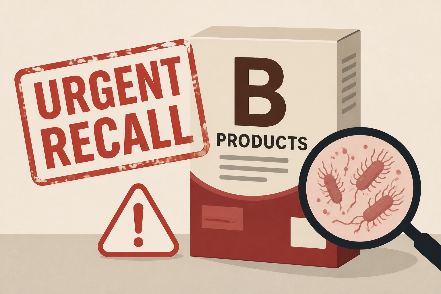 B products listed under urgent salmonella recall