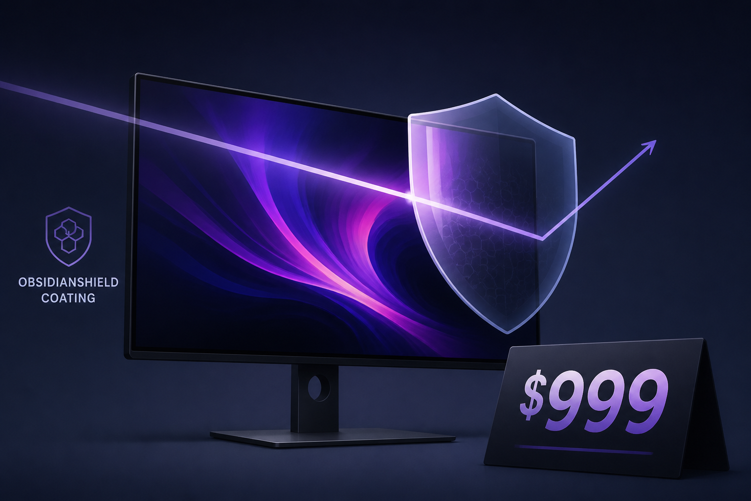 OLED monitor with ObsidianShield coating at $999