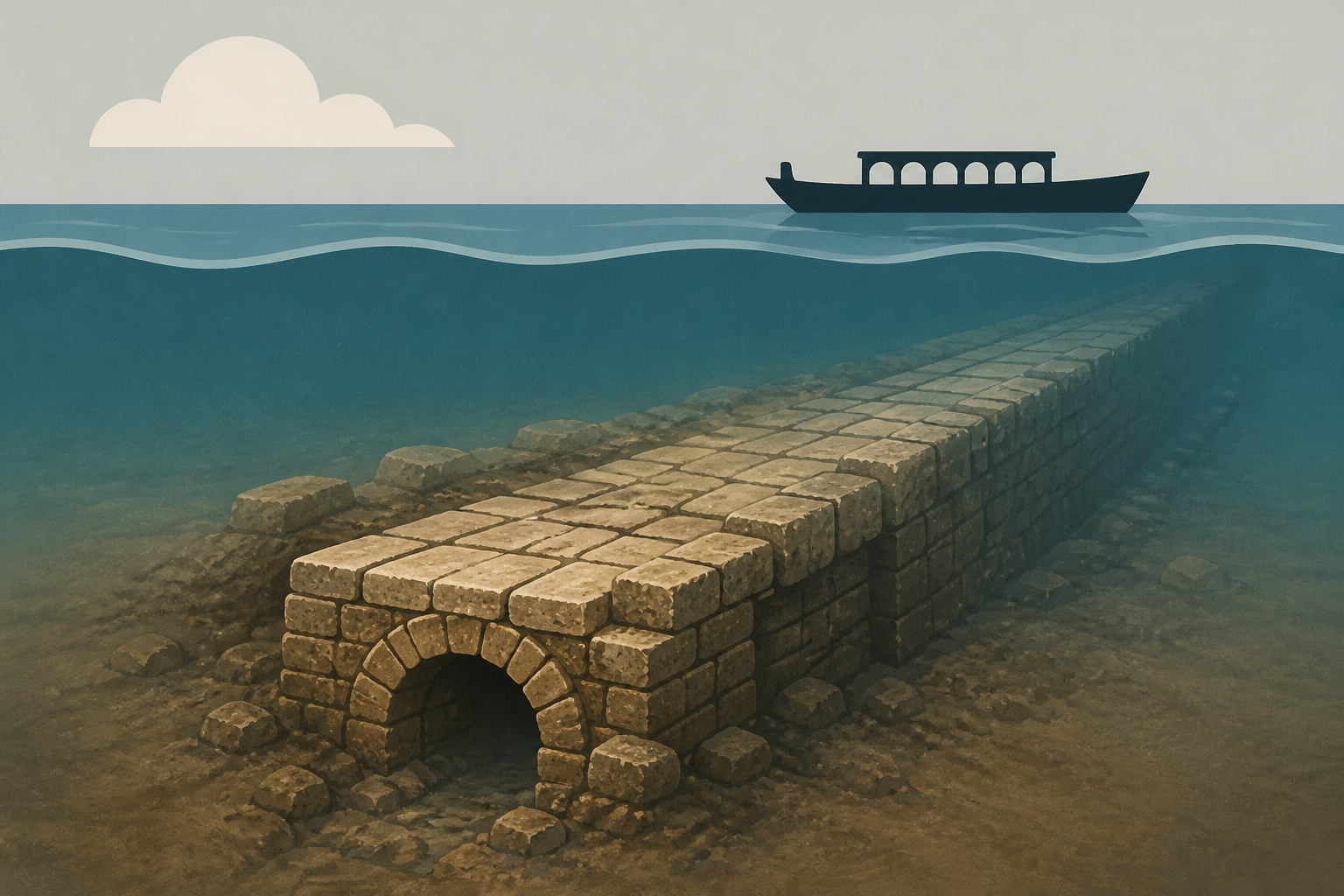 A Mile-Long Ancient Roman Engineering Marvel Has Suddenly Surfaced from Beneath This Famous Waterway
