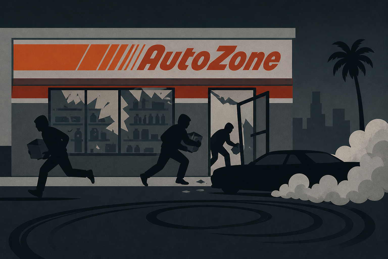 27 suspected of ransacking AutoZone during East L.A. street takeovers