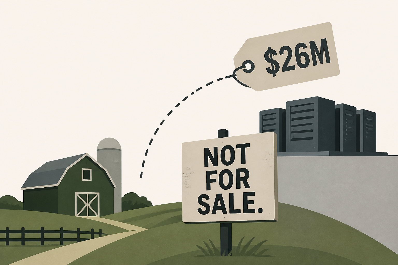 'Country hick' Kentucky farm owner had terse 6-word response after being offered $26M to build data centers