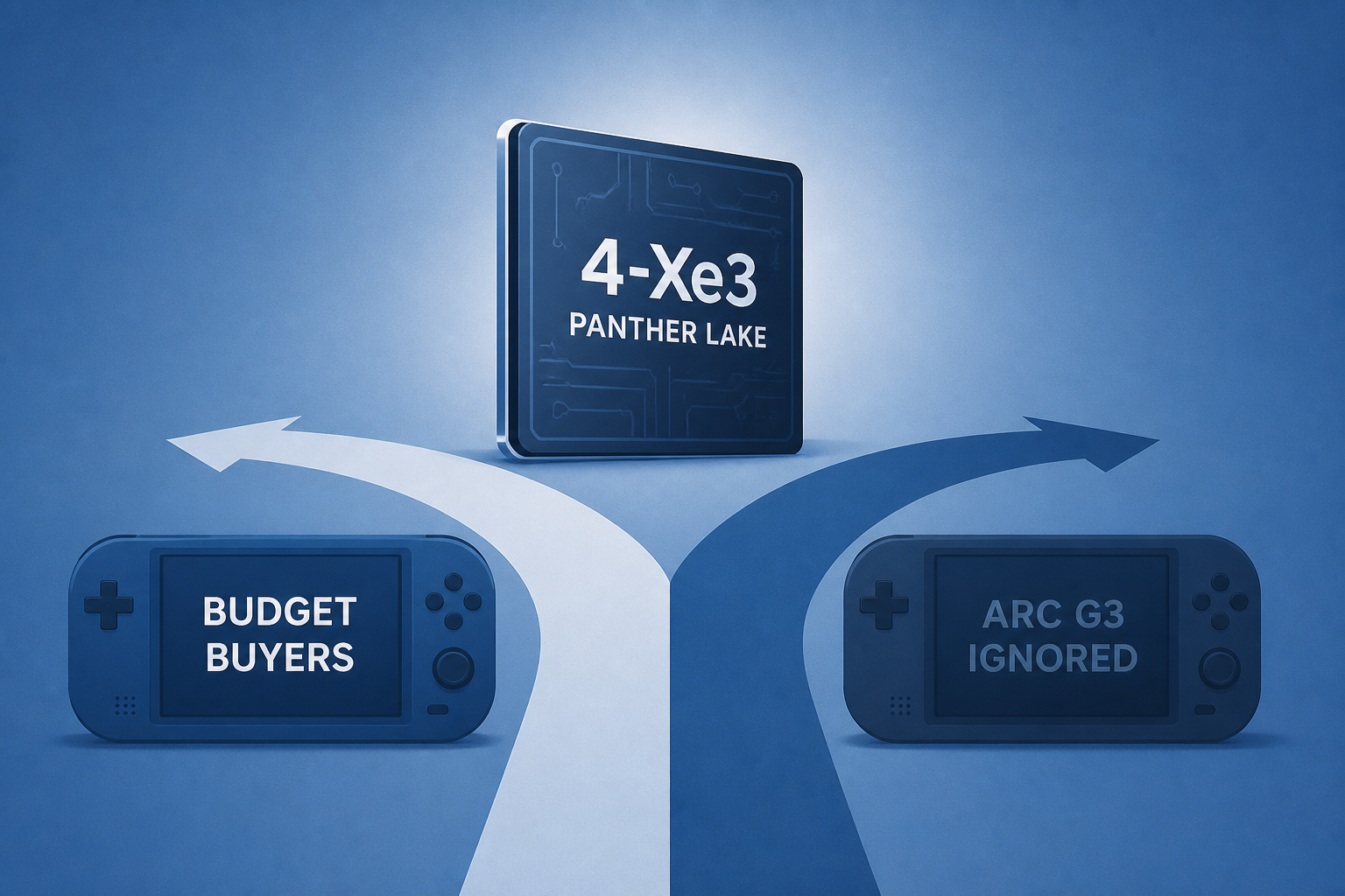 Intel Reportedly Splits Its Handheld Strategy As A Tiny 4-Xe3 Panther Lake Chip Targets The Budget Buyers Arc G3 Ignored
