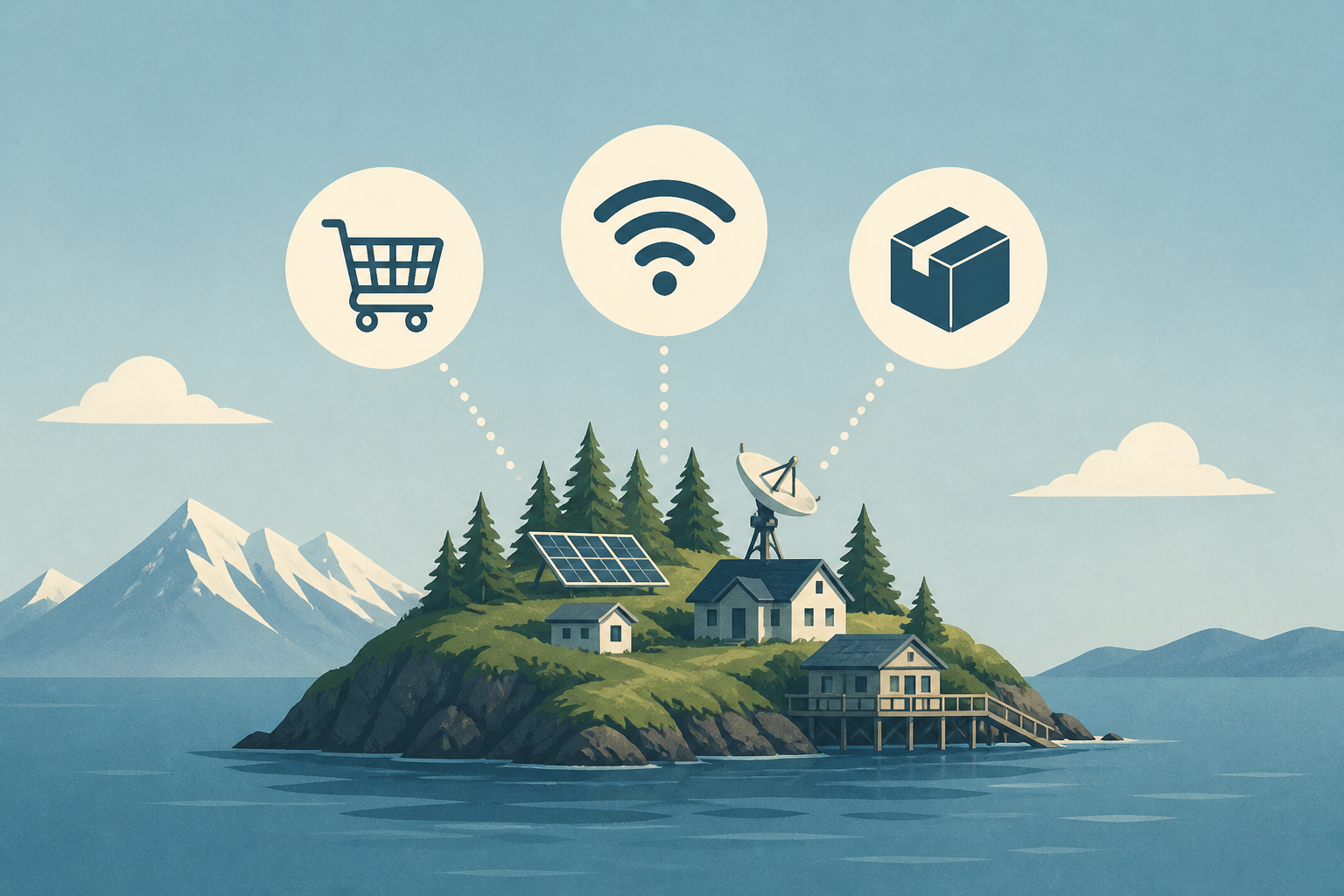 I'm 23 and live on a remote island off the coast of Alaska. There are more conveniences than people expect.