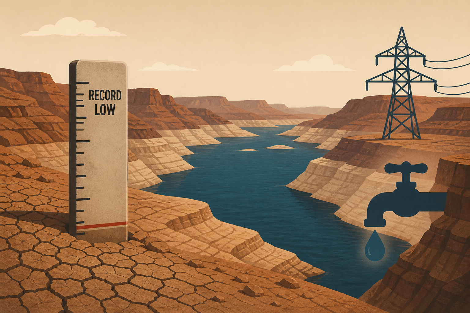 Lake Powell hits record low, threatening key water and electricity supply for millions