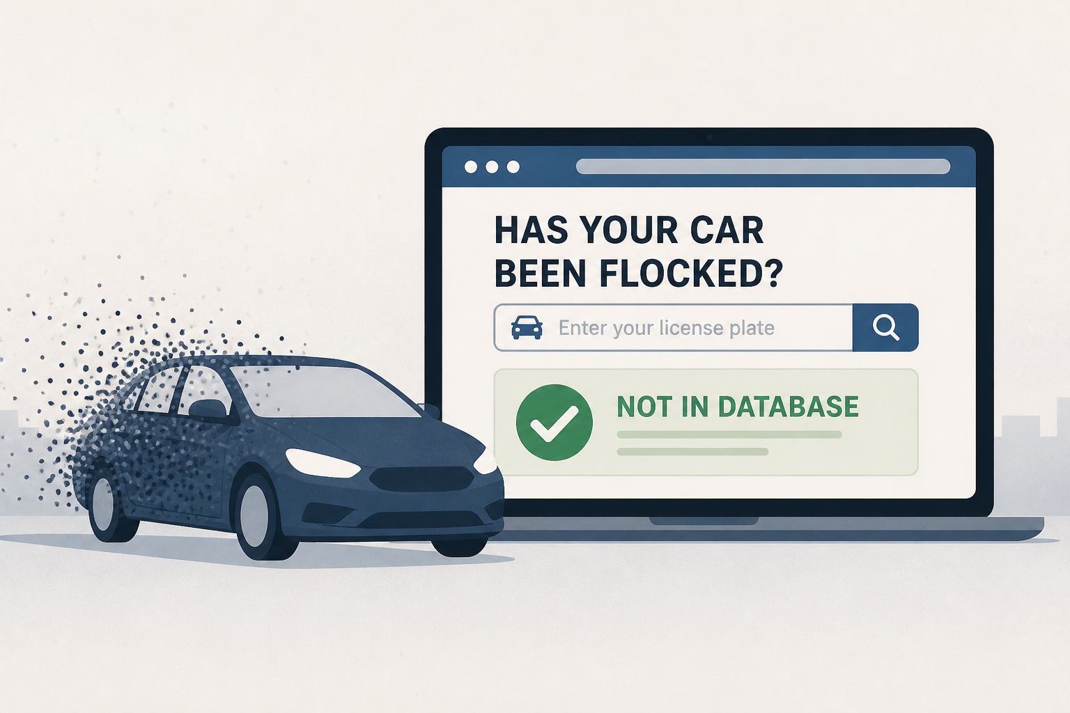 Has your car been Flocked? Website shows whether your vehicle is in the database.