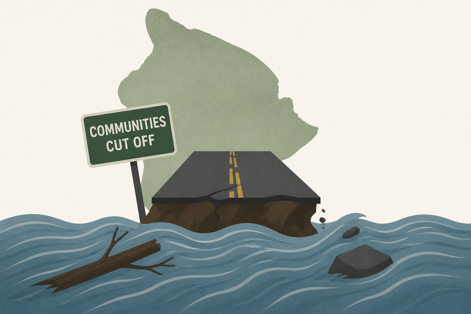 Hawaiʻi Island communities cut off by floods, road damage in wake of Lala