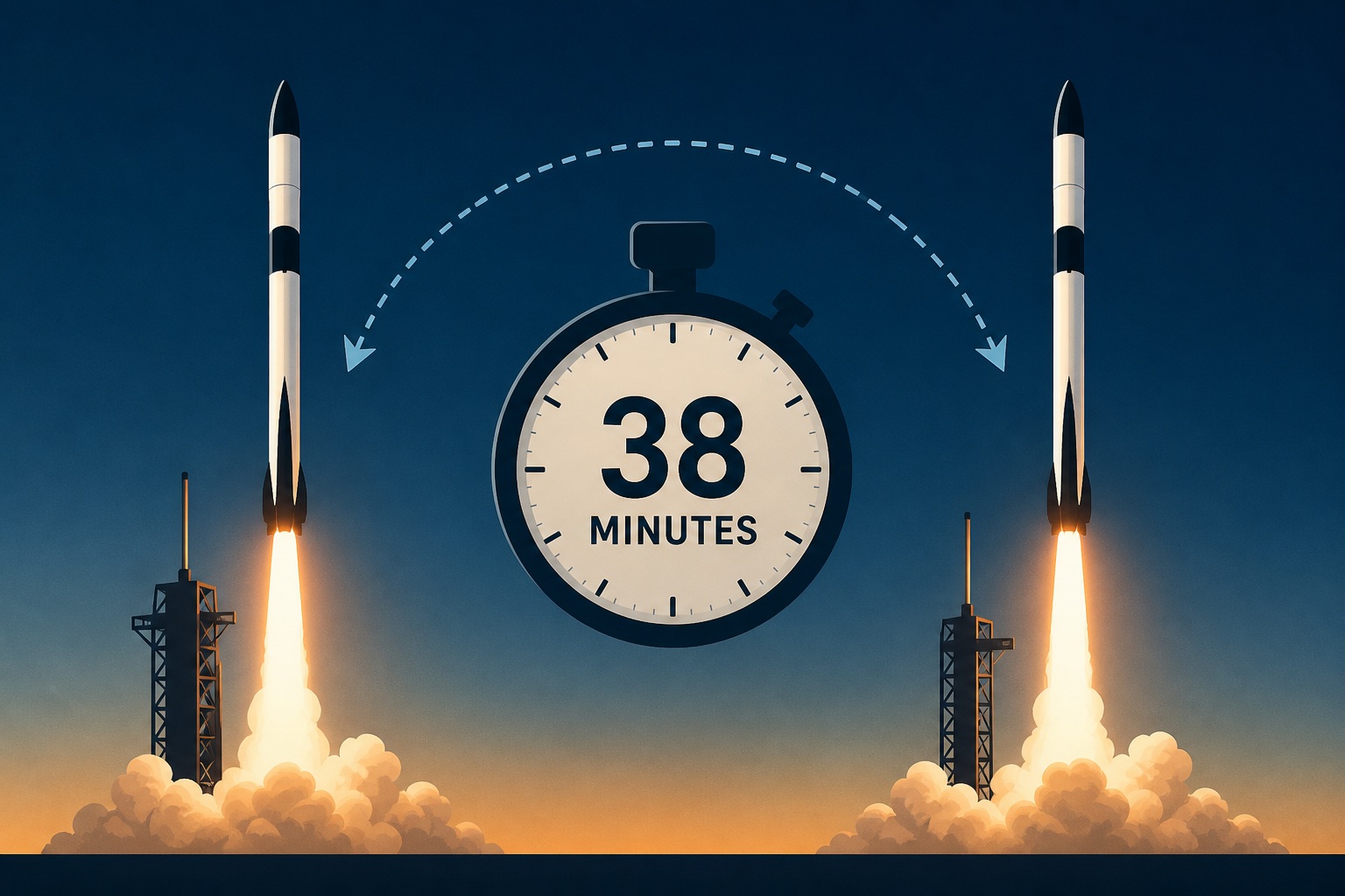 New record! SpaceX launches 2 Falcon 9 rockets just 38 minutes apart