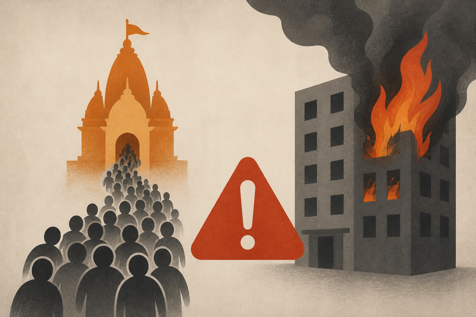 At least 14 killed in temple stampede and hotel fire in eastern India