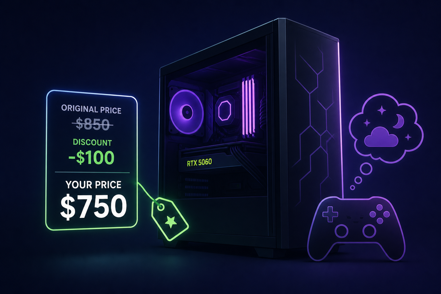 A CyberPowerPC Pre-Built With An RTX 5060, 32GB RAM, And More, Became A Dream Purchase For a Console Gamer; Total Was Only $750 After He “Asked” For A $100 Discount