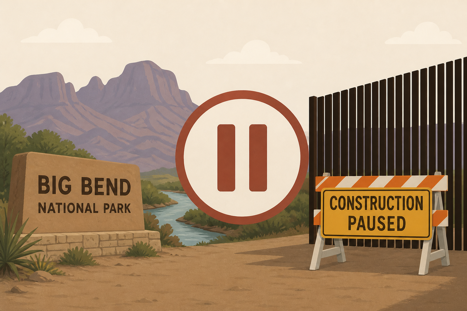 Trump administration briefly pausing Big Bend National Park border construction