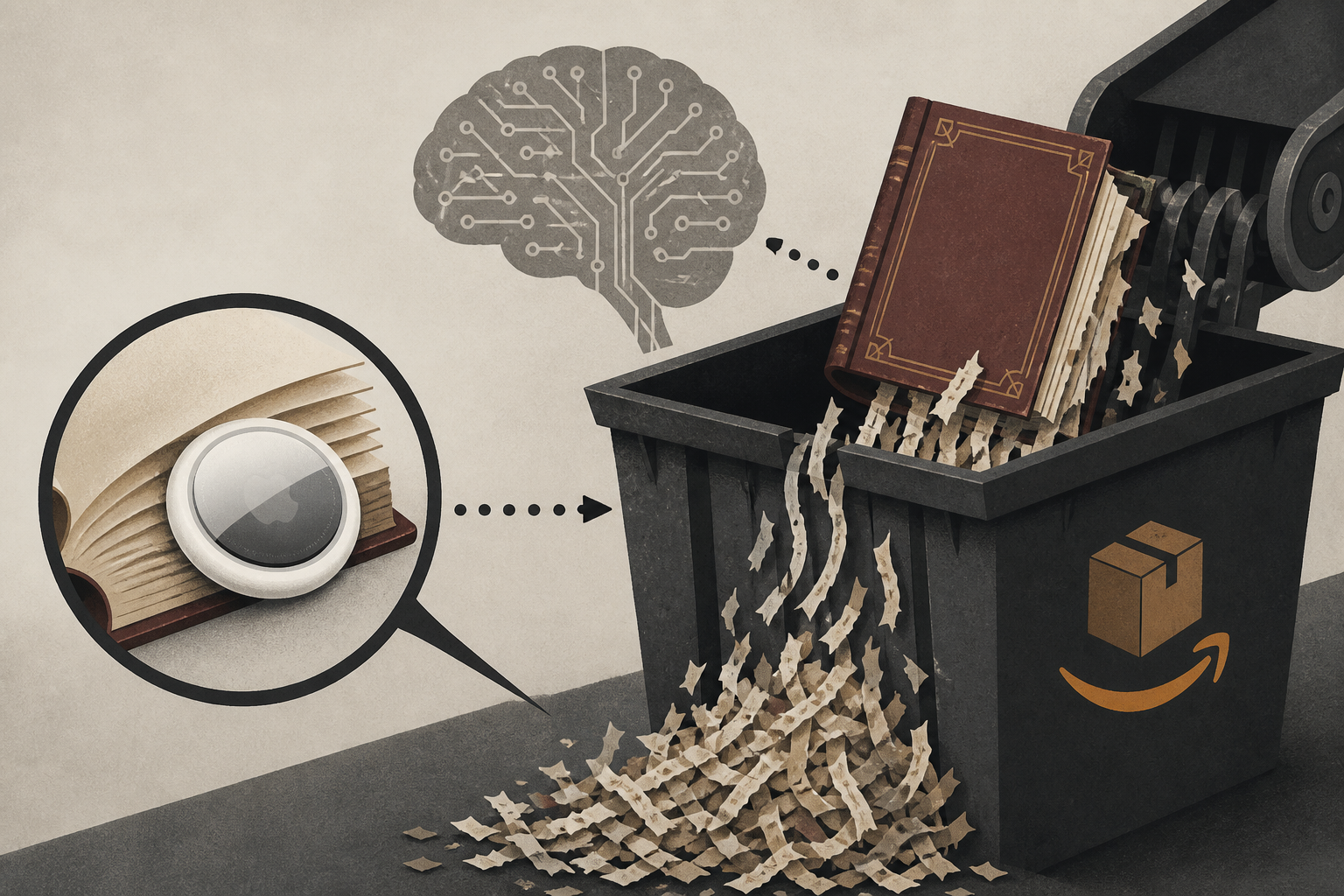 Hidden Airtag reveals Amazon is trashing rare books to train AI