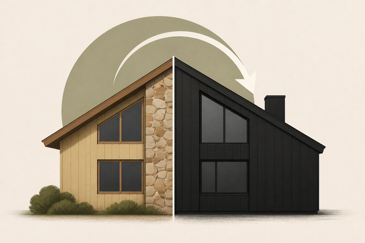 Instead of Tearing Down Their ’70s Farmhouse, They Wrapped It in Black Cladding