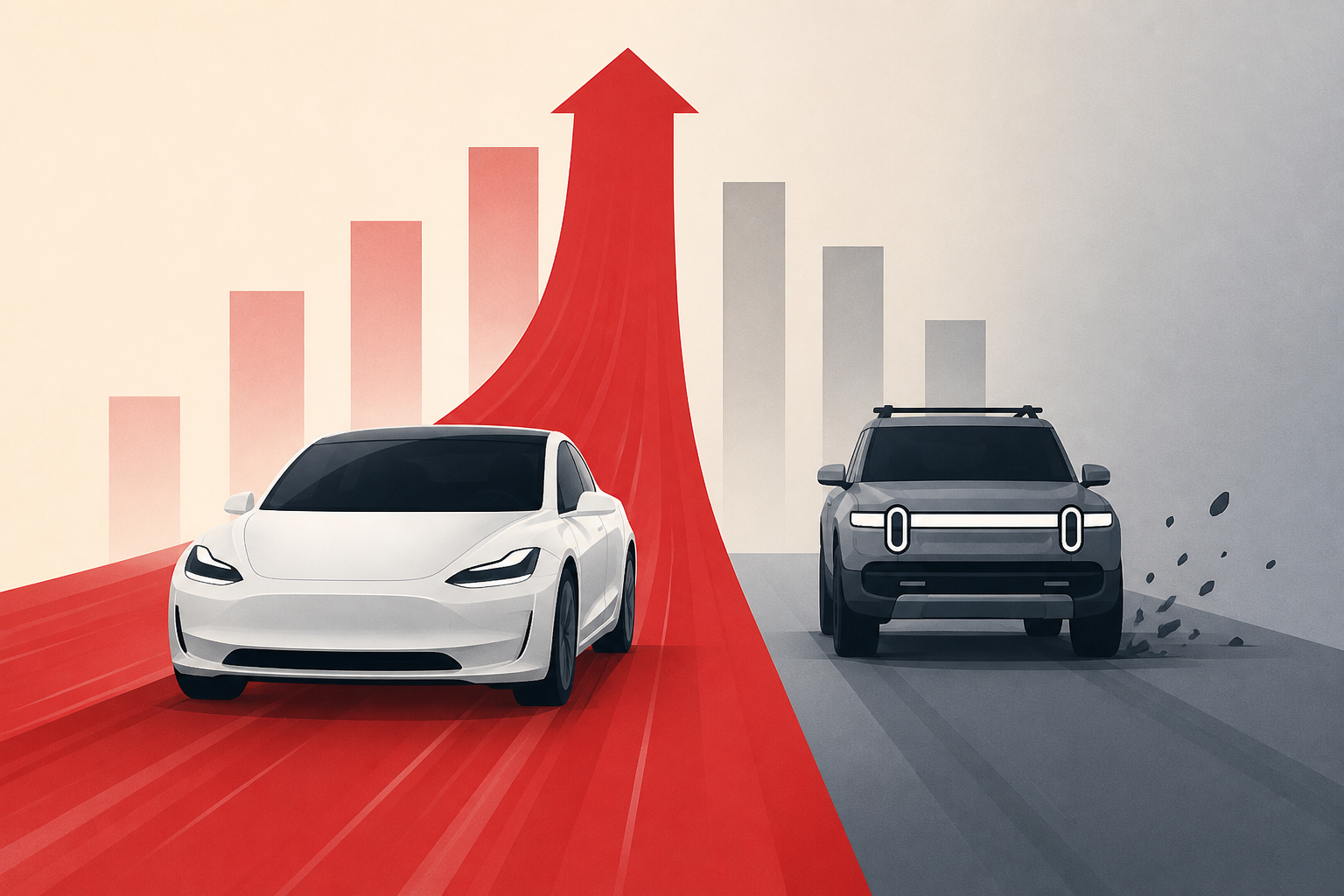Tesla Batters Rivian in Self-Driving Test
