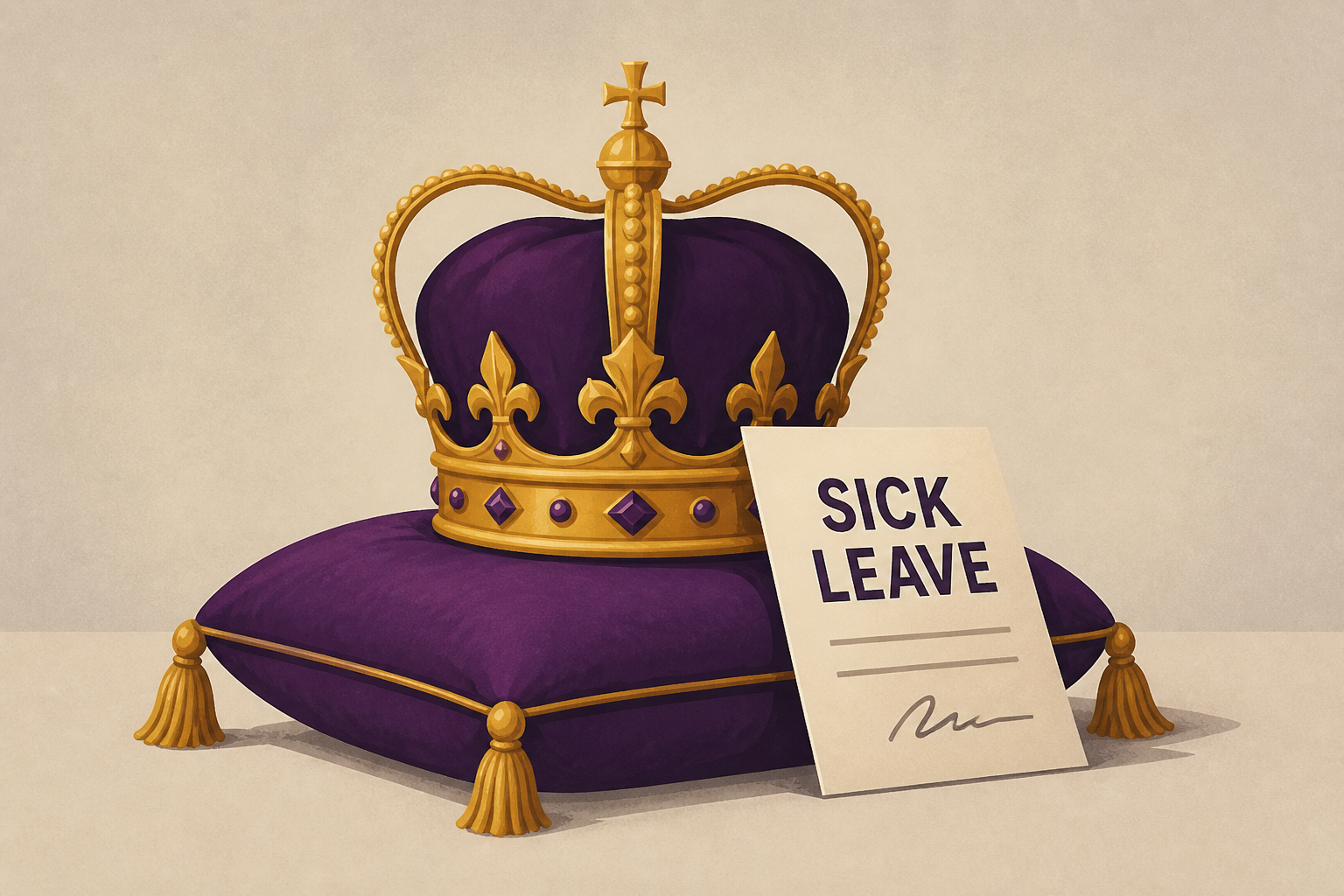 Monarch Goes on Sick Leave