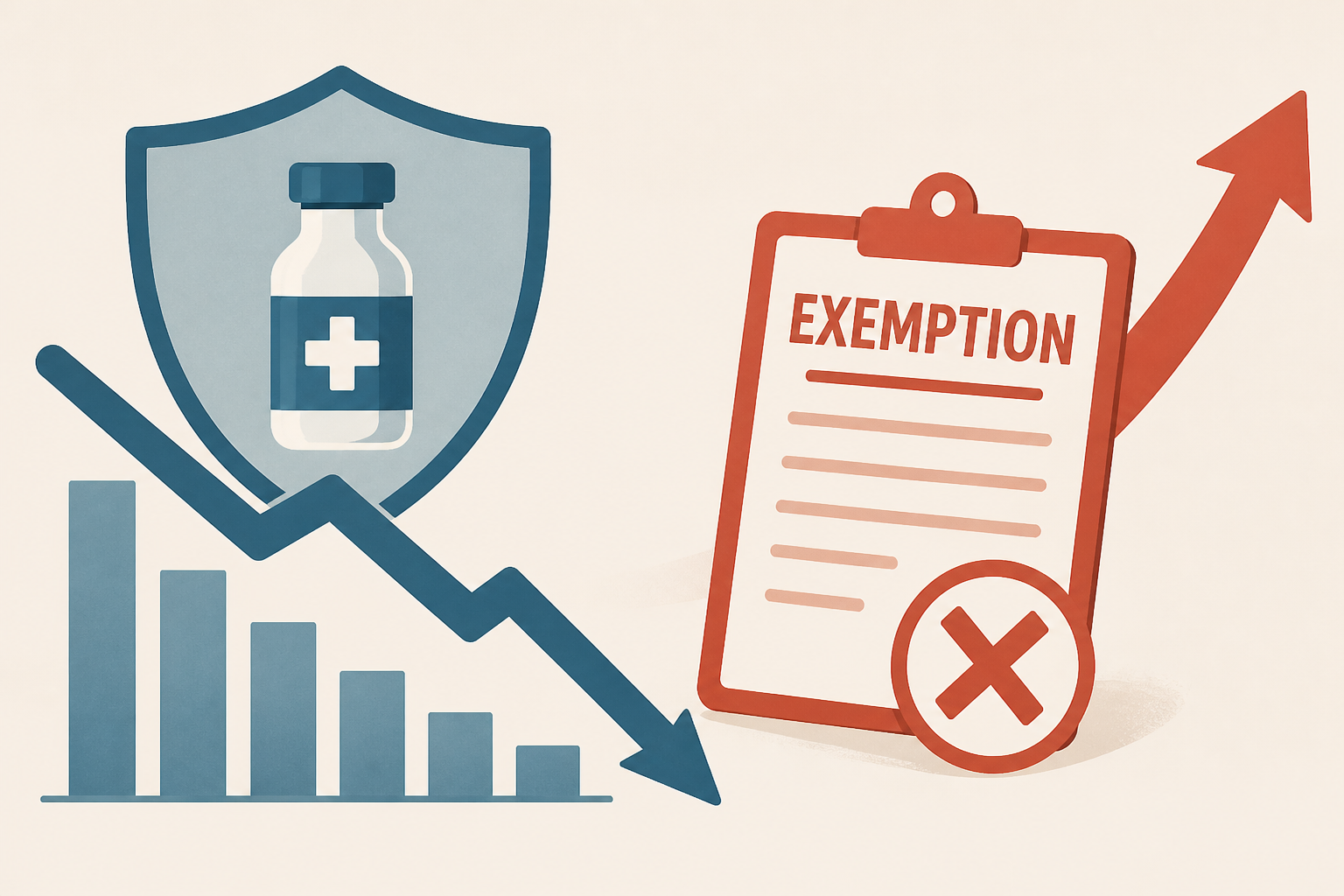 CDC: U.S. kindergarten vaccine exemptions hit record high as coverage falls nationwide